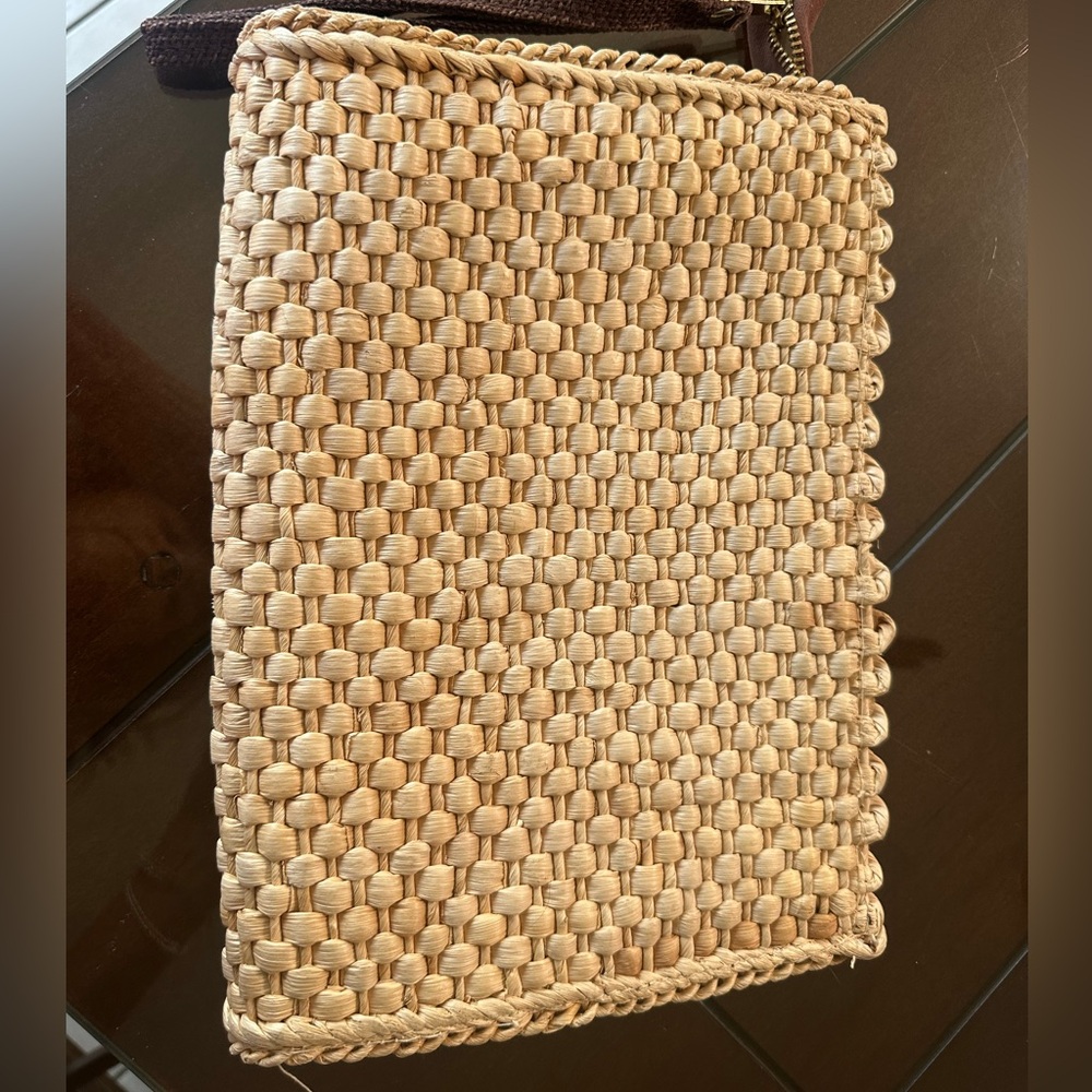 Mister Ernest woven straw clutch from Hong Kong